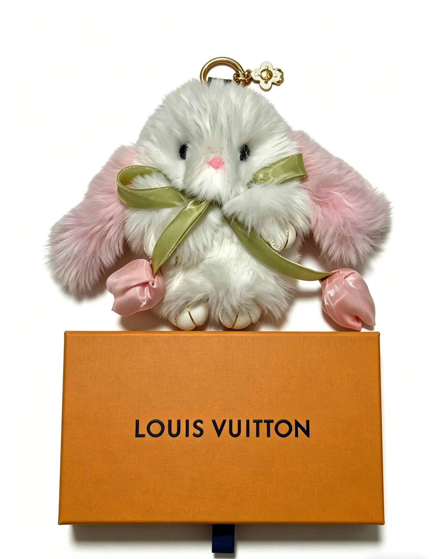 Louis Vuitton White Bunny Keychain